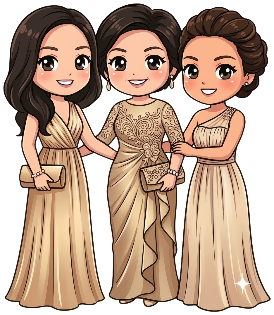 Principal sponsors in gowns